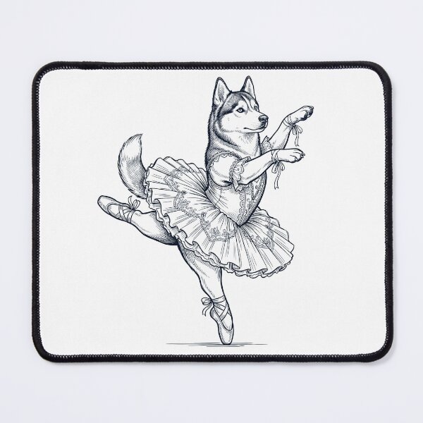 Item preview, Vintage Siberian Husky Ballet Dancer Ballerina Dog Lover designed and sold by dian-rody-crest.