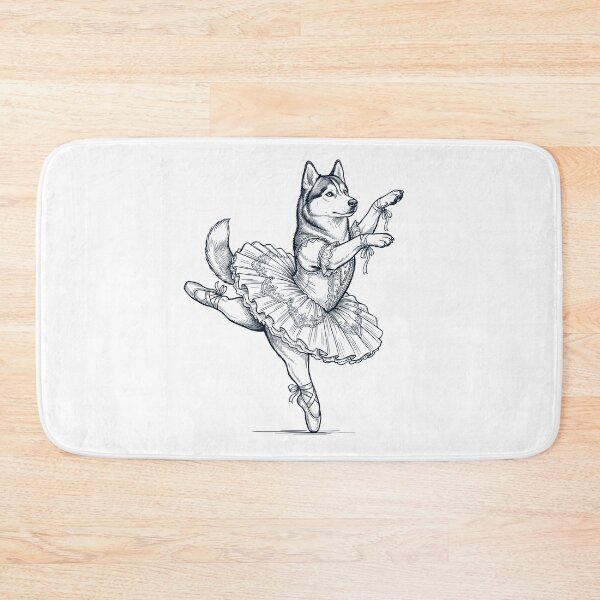 Item preview, Vintage Siberian Husky Ballet Dancer Ballerina Dog Lover designed and sold by dian-rody-crest.