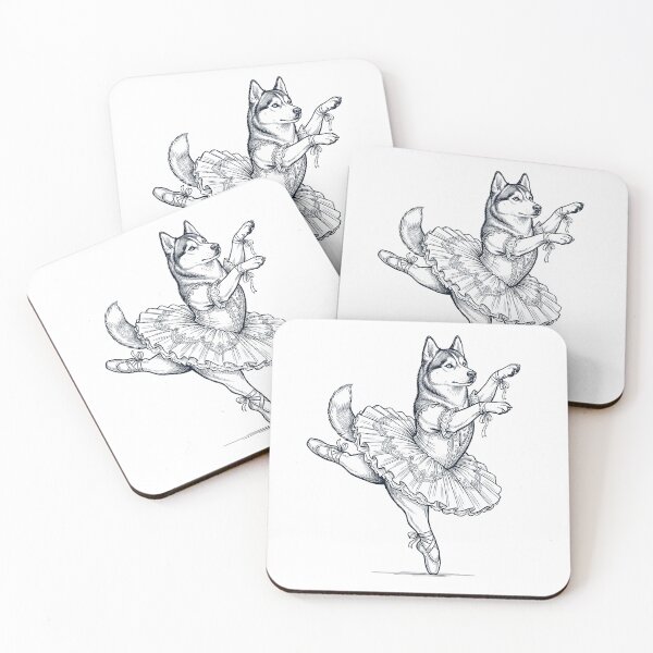 Item preview, Vintage Siberian Husky Ballet Dancer Ballerina Dog Lover designed and sold by dian-rody-crest.
