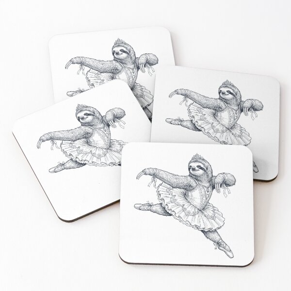 Item preview, Vintage Sloth Ballet Dancer Ballerina Animal Lover designed and sold by dian-rody-crest.