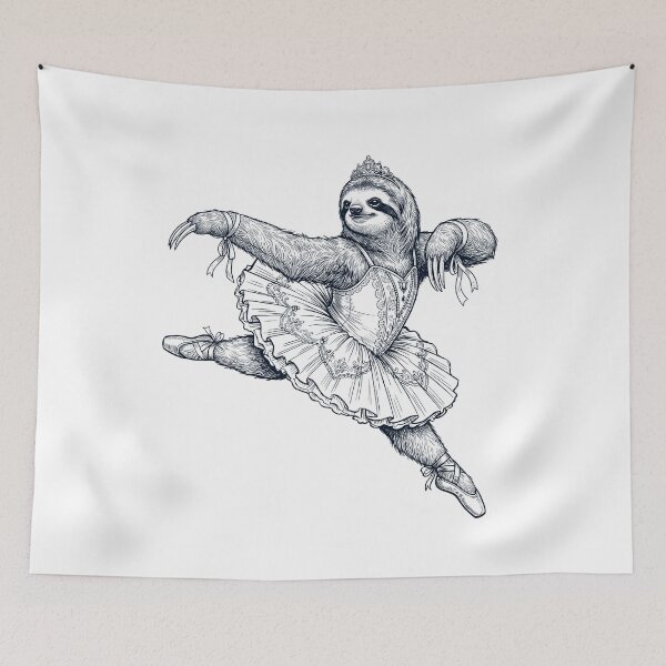 Item preview, Vintage Sloth Ballet Dancer Ballerina Animal Lover designed and sold by dian-rody-crest.