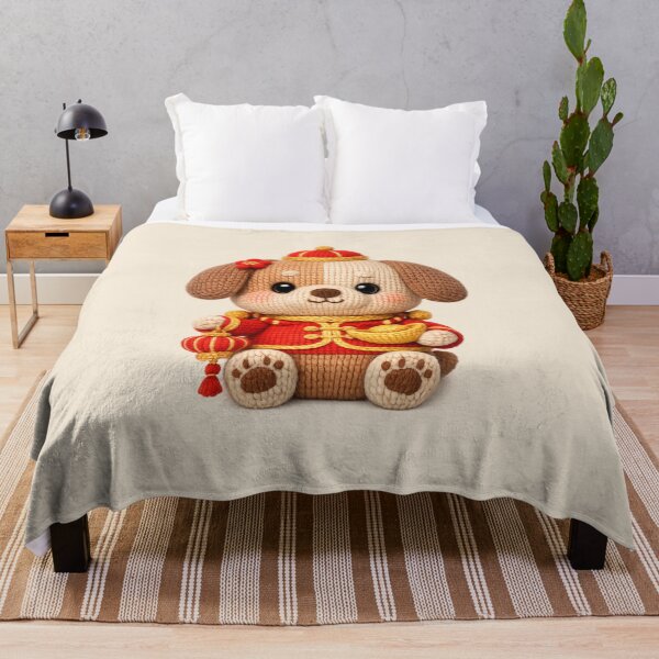 Item preview, Cute Knitted Year Of The Dog | Kawaii 3D Chinese New Year Zodiac Knit Art designed and sold by Moons Studio.