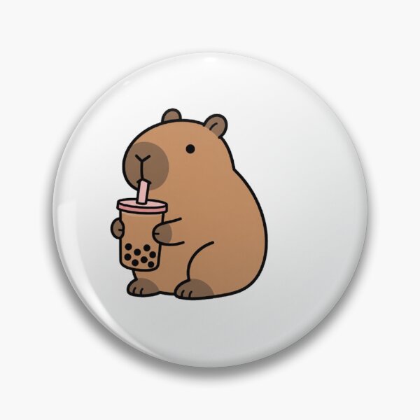Item preview, Copy of Cute Capybara, Bubble Tea, Boba, Kawaii, Happy Animal Gift for Him, Gift for Her Children Pet Design designed and sold by SocietyChibi.