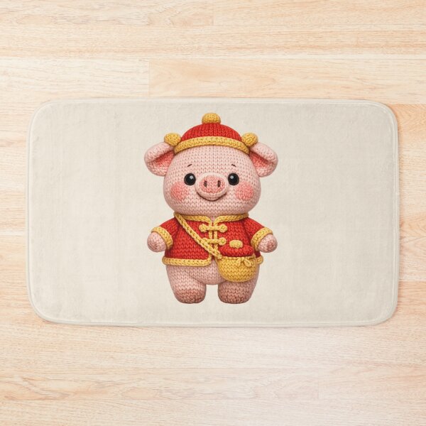 Item preview, Cute Knitted Year Of The Pig | Kawaii 3D Chinese New Year Zodiac Knit Art designed and sold by Moons Studio.