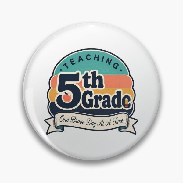 Item preview, Retro Teaching 5th Grade One Brave Day At A Time Sunset T Shirts designed and sold by FestivityFinds.