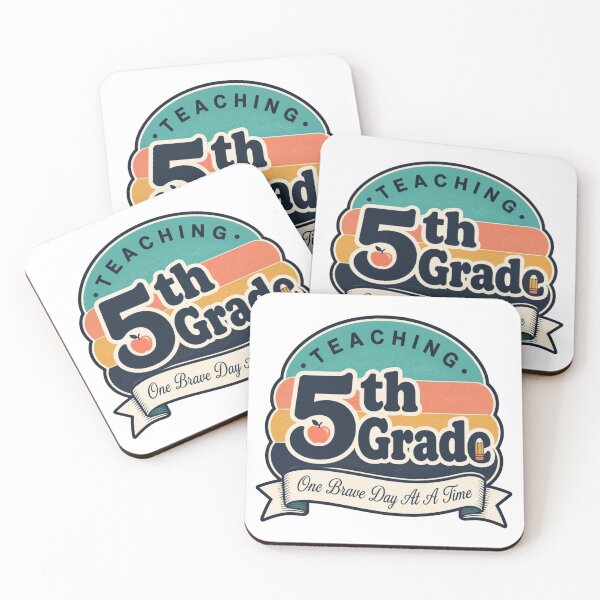 Item preview, Retro Teaching 5th Grade One Brave Day At A Time Sunset T Shirts designed and sold by FestivityFinds.