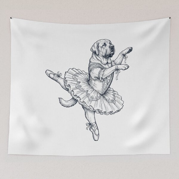 Item preview, Vintage Spanish Mastiff Ballet Dancer Ballerina Dog Lover designed and sold by dian-rody-crest.