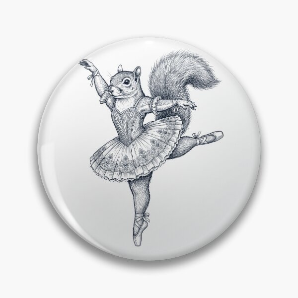 Item preview, Vintage Squirrel Ballet Dancer Ballerina Animal Lover designed and sold by dian-rody-crest.