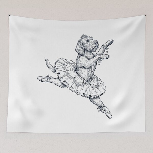 Item preview, Vintage Spinone Italiano Ballet Dancer Ballerina Dog Lover designed and sold by dian-rody-crest.