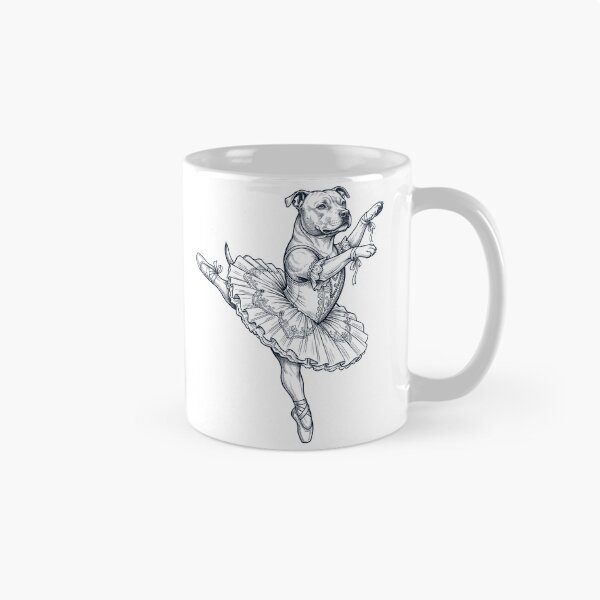 Item preview, Vintage Staffordshire Bull Terrier Ballet Dancer Ballerina Dog Lover designed and sold by dian-rody-crest.