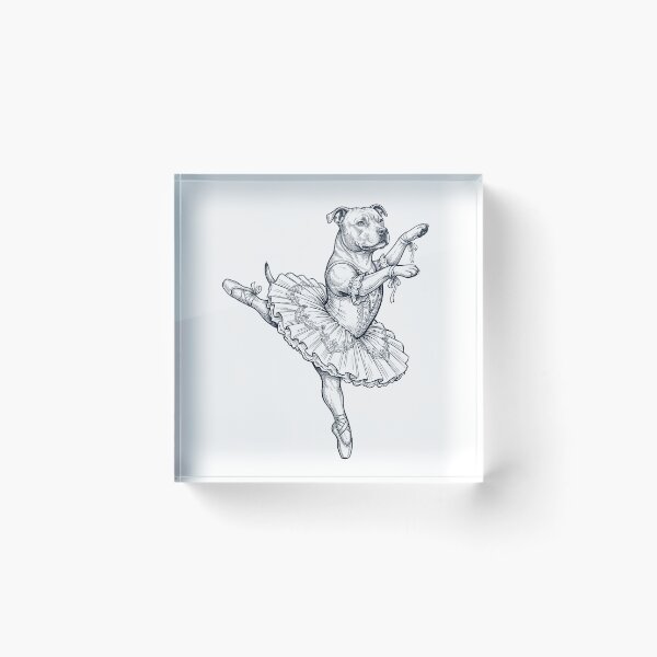 Item preview, Vintage Staffordshire Bull Terrier Ballet Dancer Ballerina Dog Lover designed and sold by dian-rody-crest.
