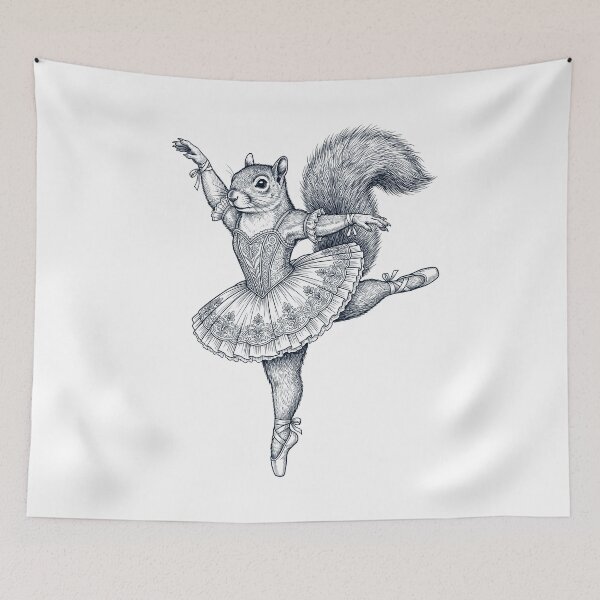 Item preview, Vintage Squirrel Ballet Dancer Ballerina Animal Lover designed and sold by dian-rody-crest.