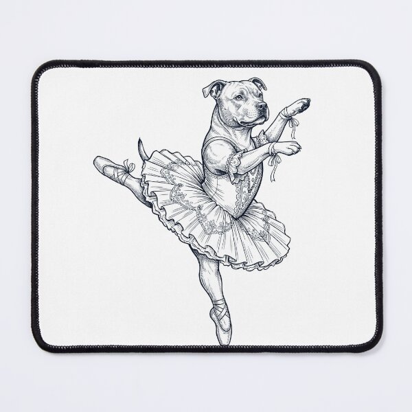 Item preview, Vintage Staffordshire Bull Terrier Ballet Dancer Ballerina Dog Lover designed and sold by dian-rody-crest.