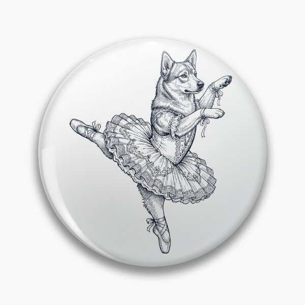 Item preview, Vintage Swedish Vallhund Ballet Dancer Ballerina Dog Lover designed and sold by dian-rody-crest.