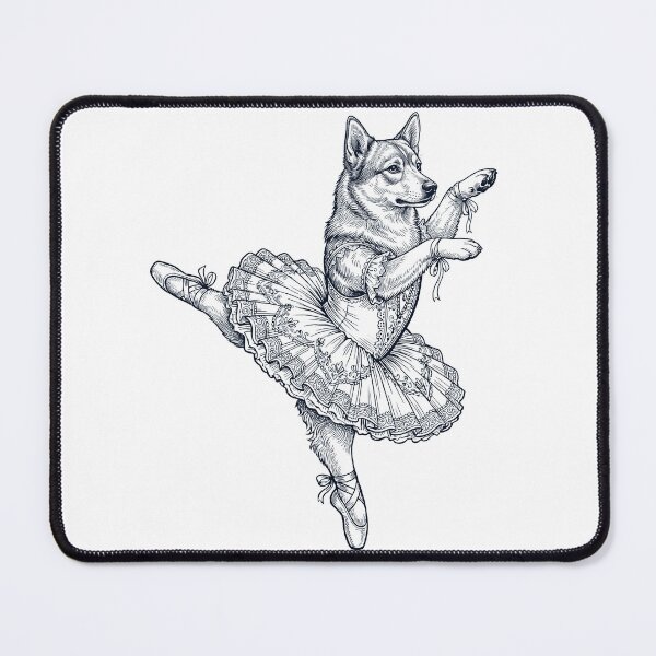 Item preview, Vintage Swedish Vallhund Ballet Dancer Ballerina Dog Lover designed and sold by dian-rody-crest.
