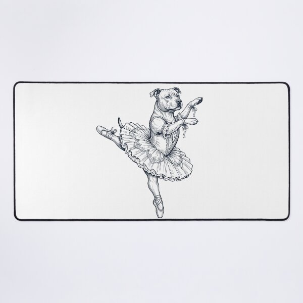 Item preview, Vintage Staffordshire Bull Terrier Ballet Dancer Ballerina Dog Lover designed and sold by dian-rody-crest.