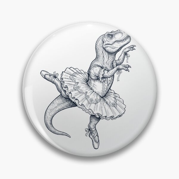 Item preview, Vintage T Rex Dinosaur Ballet Dancer Ballerina Animal Lover designed and sold by dian-rody-crest.