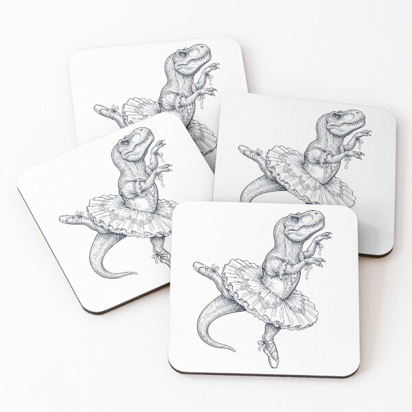 Item preview, Vintage T Rex Dinosaur Ballet Dancer Ballerina Animal Lover designed and sold by dian-rody-crest.