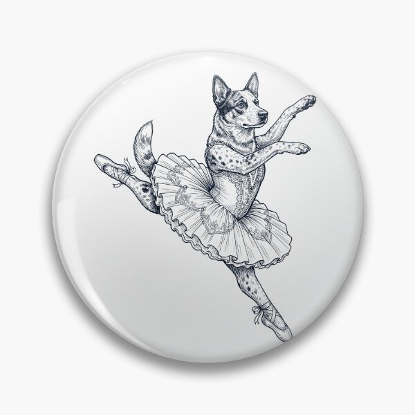 Item preview, Vintage Texas Heeler bailarina de ballet bailarina amante de los perros designed and sold by dian-rody-crest.