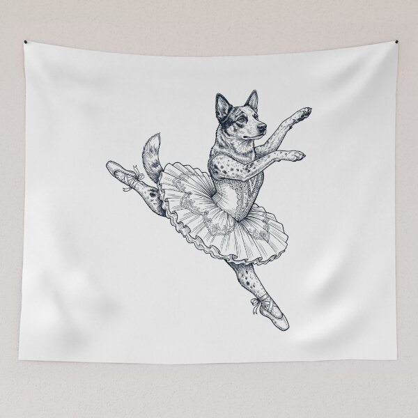 Item preview, Vintage Texas Heeler Ballet Dancer Ballerina Dog Lover designed and sold by dian-rody-crest.