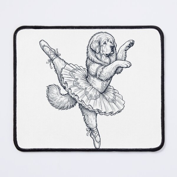 Item preview, Vintage Tibetan Mastiff Ballet Dancer Ballerina Dog Lover designed and sold by dian-rody-crest.