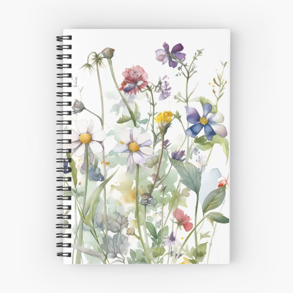 Item preview, Watercolor Daisy and Purple Wildflower Bouquet designed and sold by VibeShift Studio.
