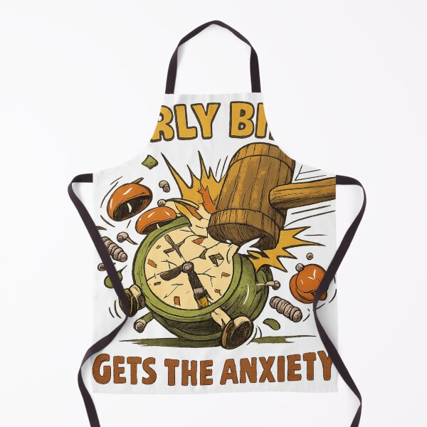 Item preview, Early Bird Gets The Anxiety Vintage Retro Dark Humor designed and sold by DesignEpic22.