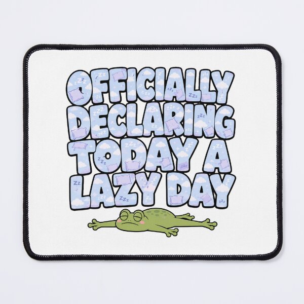 Item preview, Funny Lazy Frog Sticker | Officially Declaring Today a Lazy Day | Cute Introvert Meme Gift designed and sold by Moss & Mellow.
