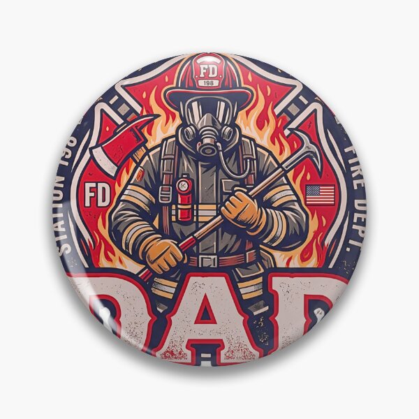 Item preview, Firefighter Dad Legend Hero Father Vintage Badge Art designed and sold by rich-moda.