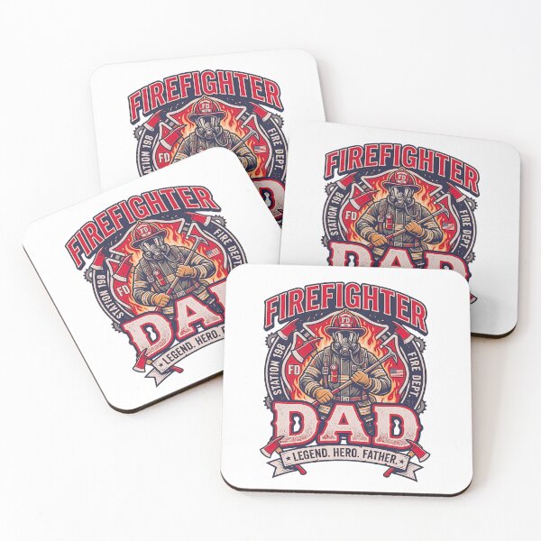Item preview, Firefighter Dad Legend Hero Father Vintage Badge Art designed and sold by rich-moda.