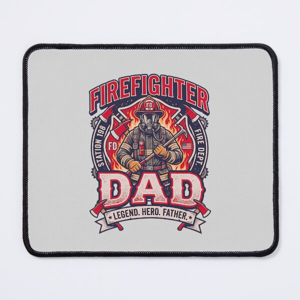 Item preview, Firefighter Dad Legend Hero Father Vintage Badge Art designed and sold by rich-moda.