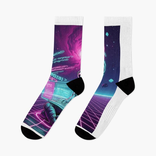 Item preview, Synthwave Astronaut Programmer - Retro Space Coding Art designed and sold by DesignEpic22.