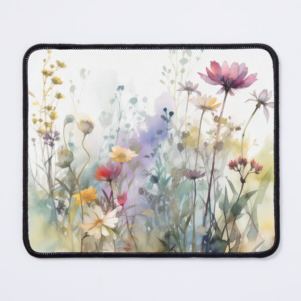 Item preview, Elegant Purple and Yellow Watercolor Wildflowers designed and sold by VibeShift Studio.