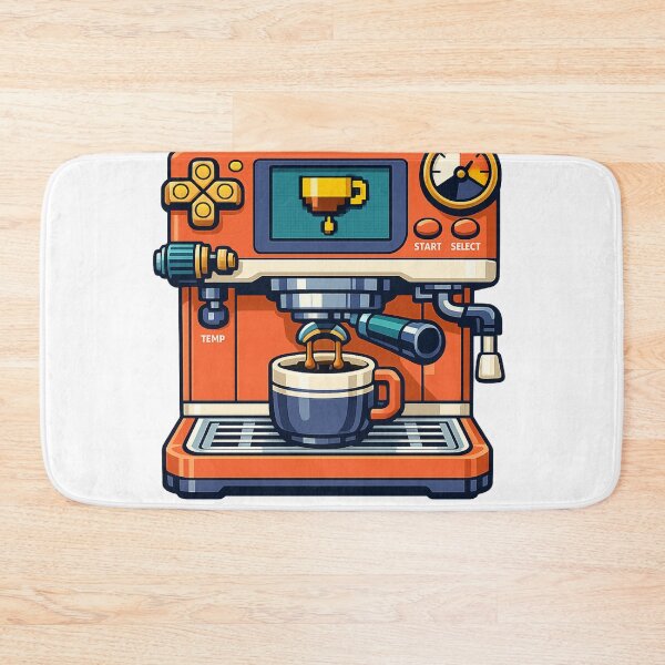 Item preview, Retro Gaming Espresso Machine Lofi Coffee Sticker designed and sold by DesignEpic22.