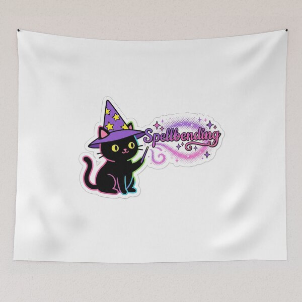 Item preview, Cute Spell bending Wizard Cat Magic Sticker designed and sold by DesignEpic22.