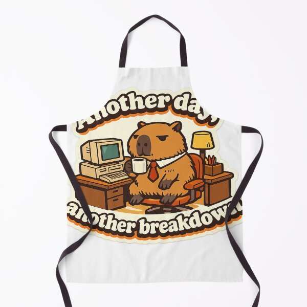 Item preview, Another Day Another Breakdown Capybara Sticker designed and sold by DesignEpic22.