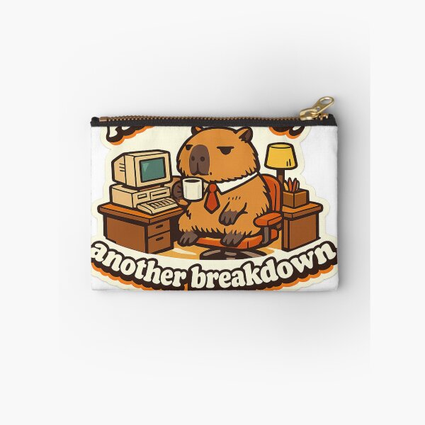 Item preview, Another Day Another Breakdown Capybara Sticker designed and sold by DesignEpic22.