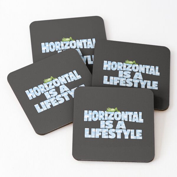 Item preview, Funny Frog Sticker | Horizontal Is a Lifestyle | Lazy Day Meme Gift designed and sold by Moss & Mellow.