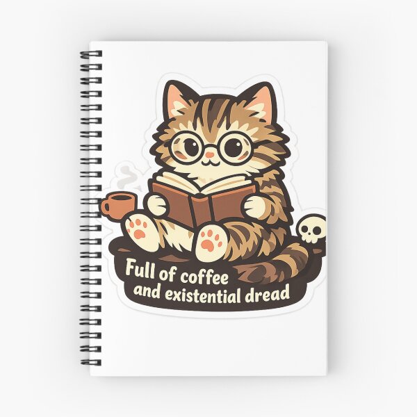 Item preview, Full of Coffee and Existential Dread Cat designed and sold by DesignEpic22.