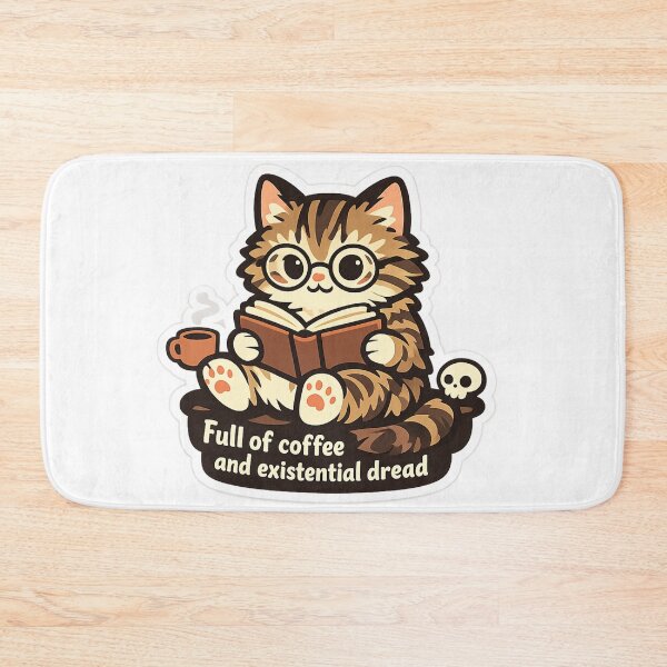 Item preview, Full of Coffee and Existential Dread Cat designed and sold by DesignEpic22.
