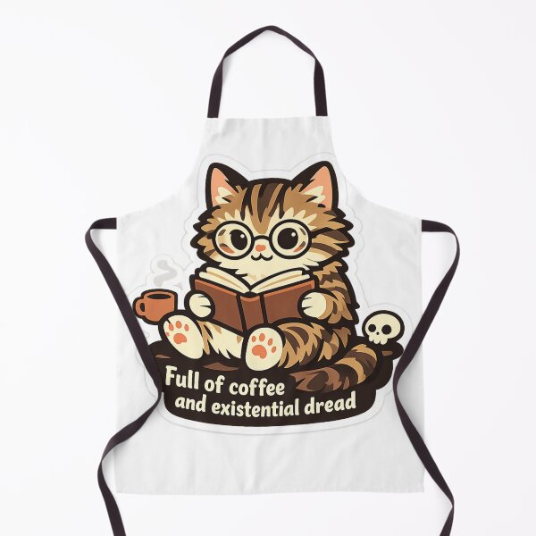 Item preview, Full of Coffee and Existential Dread Cat designed and sold by DesignEpic22.