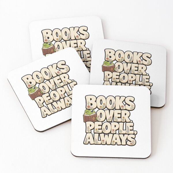 Item preview, Funny Reading Frog Sticker | Books Over People Always | Book Lover Gift designed and sold by Moss & Mellow.