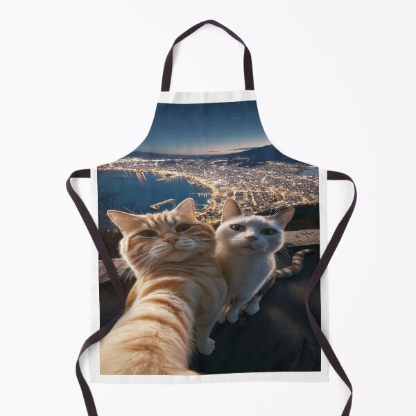 Item preview, Cats Taking A Selfie Over Cityscape designed and sold by DesignEpic22.