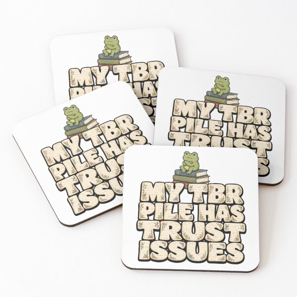 Item preview, Funny Book Frog Sticker | My TBR Pile Has Trust Issues | Bookworm Humor Gift designed and sold by Moss & Mellow.