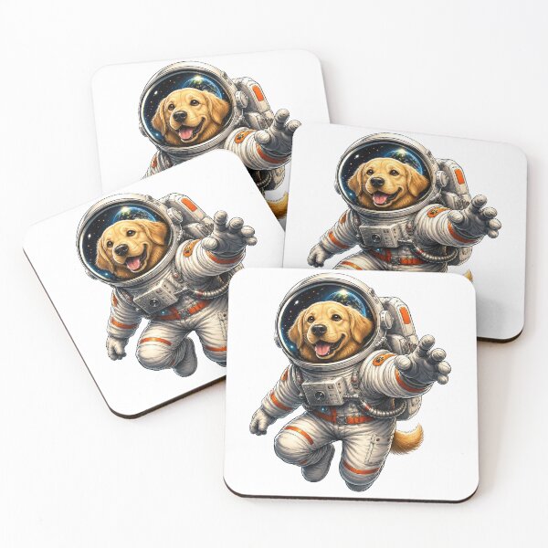 Item preview, Astronaut Golden Retriever designed and sold by VerdePegajoso.
