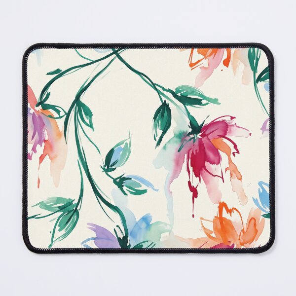 Item preview, Hand-Painted Pink Floral Pattern | Watercolor Botanical Flowers | Romantic Cottagecore Textile Design designed and sold by Softbear Atelier.