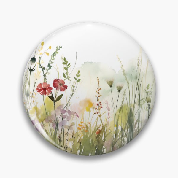 Item preview, Popping Red and Purple Watercolor Wildflowers designed and sold by VibeShift Studio.