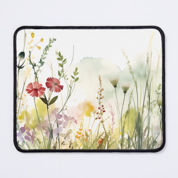 Item preview, Popping Red and Purple Watercolor Wildflowers designed and sold by VibeShift Studio.