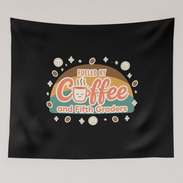 Item preview, Retro Fueled By Coffee and Fifth Graders Teacher Coffee Mug designed and sold by FestivityFinds.