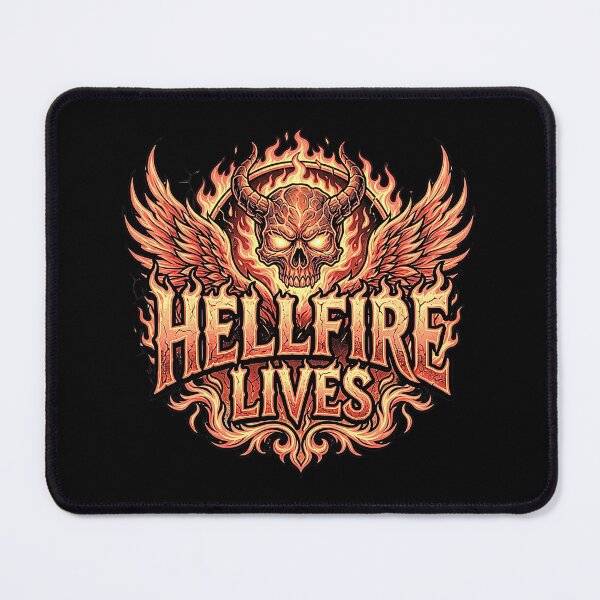 Item preview, Hellfire Lives Flaming Demon Skull Heavy Metal Biker Art designed and sold by rich-moda.